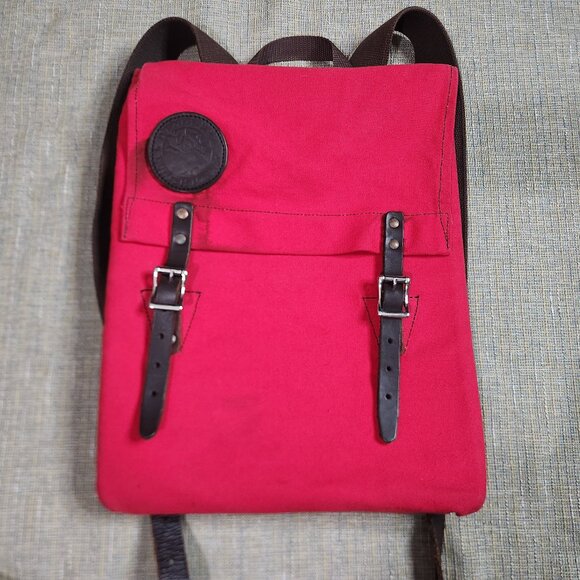 Duluth Pack Canvas Laptop Scoutmaster Backpack - Red - Picture 1 of 11